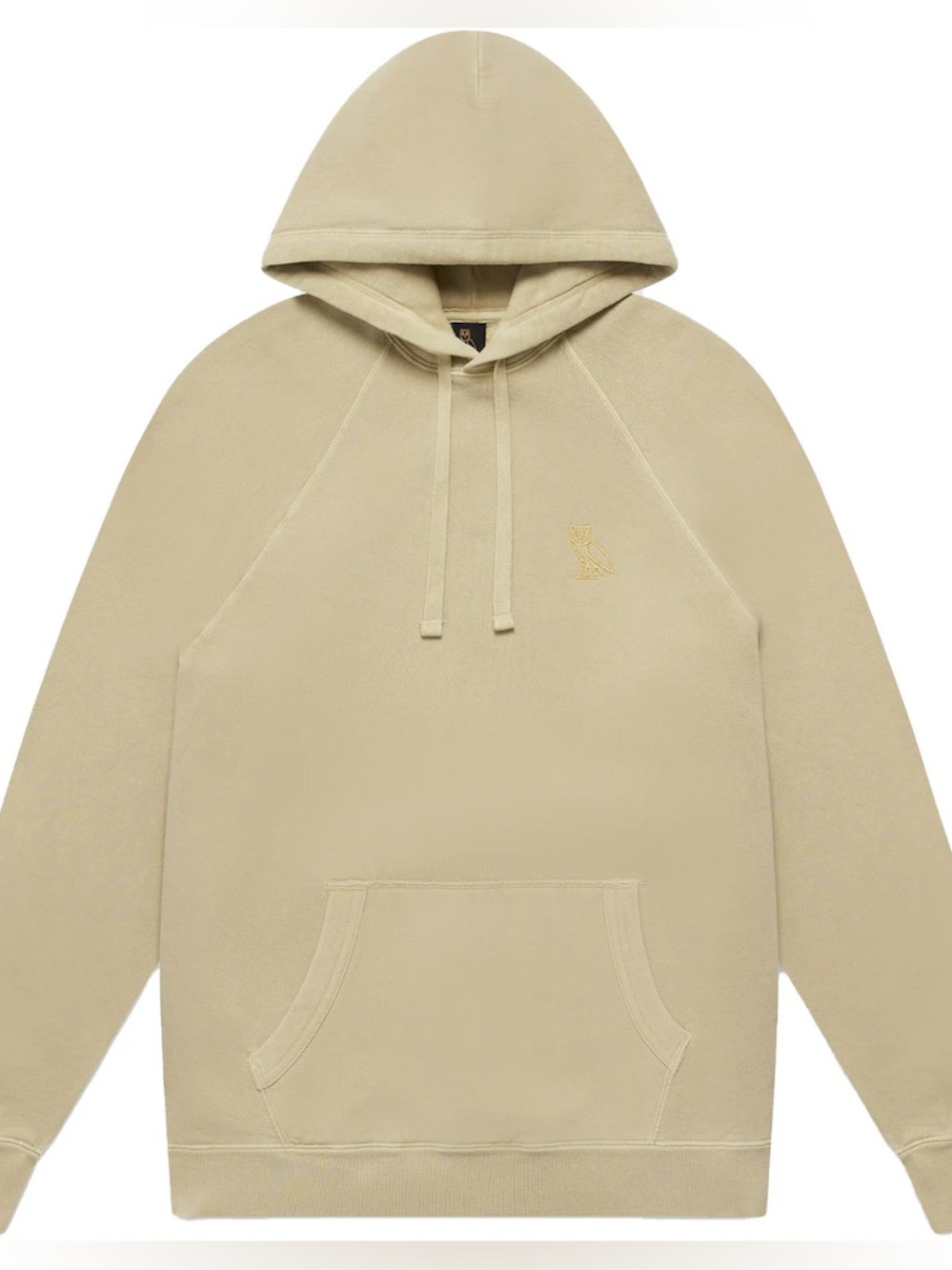 OVO Tan Pullover Hoodie with Gold Owl Logo